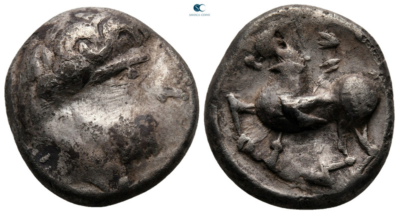 Danube Region. Imitating Philipp II 200-100 BC. 
Tetradrachm AR

22 mm, 13,27...