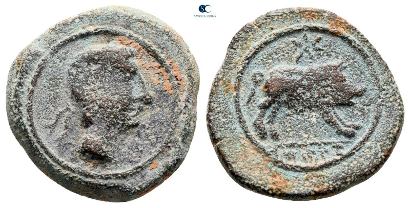 Hispania. Castulo circa 50 BC.
Bronze Æ

16 mm, 3,30 g

nearly very fine