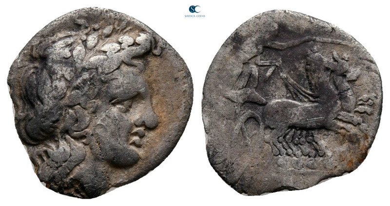 Apulia. Neapolis Peucetiae circa 300-275 BC.
Triobol AR

12 mm, 0,85 g

ver...