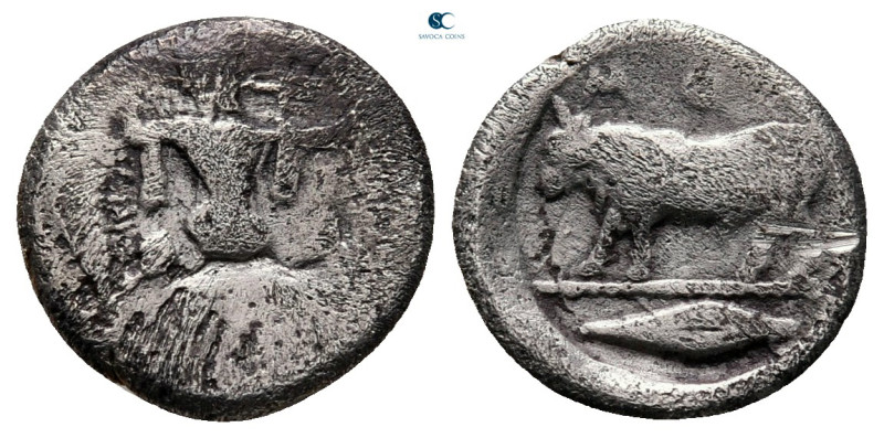 Lucania. Poseidonia circa 475-450 BC.
Diobol AR

12 mm, 1,01 g

nearly very...