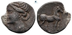 Bruttium. Carthaginian occupation circa 216-211 BC. 1/4 Shekel AR