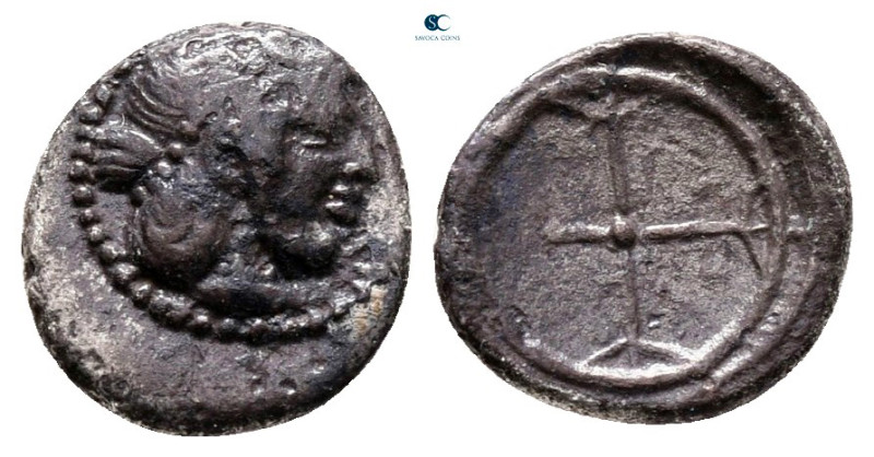 Sicily. Syracuse circa 478-466 BC.
Litra AR

10 mm, 0,59 g

very fine