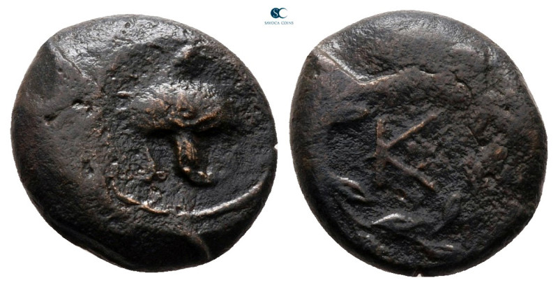 Sicily. The Kampanoi circa 354-344 BC. 
Bronze Æ

13 mm, 2,09 g



very f...