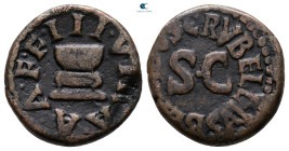 Augustus 27 BC-AD 14. C. Rubellius Blandus, moneyer. Rome. Quadrans Æ