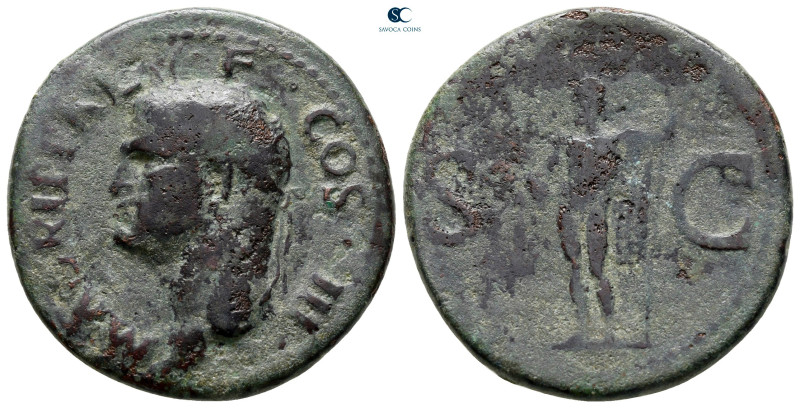 Agrippa 12 BC. Rome
As Æ

28 mm, 10,14 g



fine