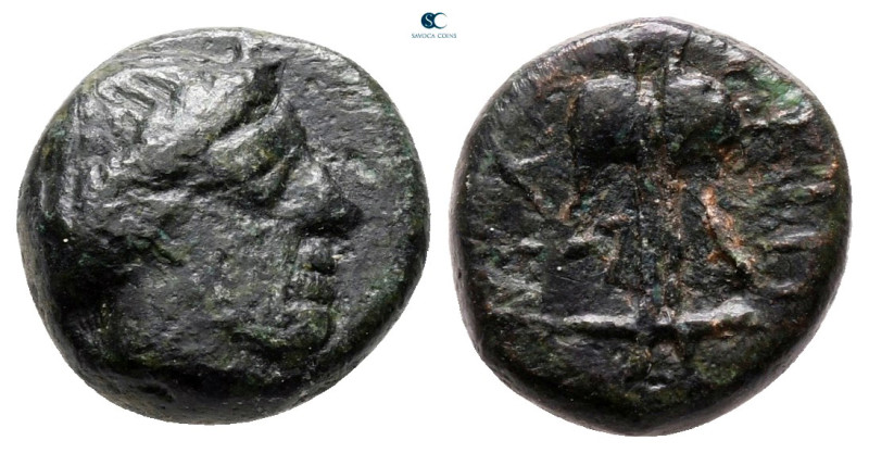 Thrace. Apollonia Pontica circa 405-330 BC. 
Bronze Æ

12 mm, 2,32 g



v...