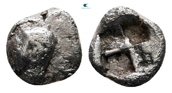 Asia Minor. Uncertain mint circa 450-400 BC. 
Tetartemorion AR

6 mm, 0,29 g...