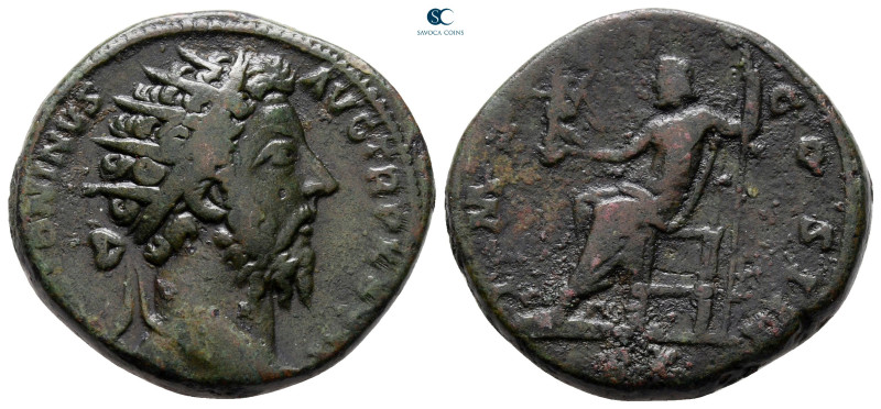 Marcus Aurelius AD 161-180. Rome
Dupondius Æ

25 mm, 12,38 g



very fine...