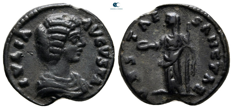 Julia Domna. Augusta AD 193-217. Rome
Fourreé Denarius Æ

18 mm, 2,04 g


...