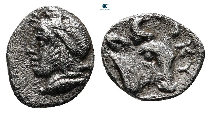 Mysia. Kyzikos circa 460-410 BC. 
Hemiobol AR

8 mm, 0,32 g



very fine