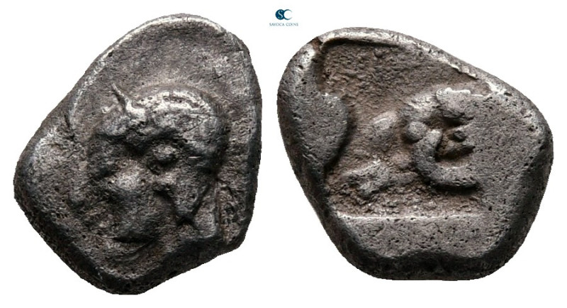 Troas. Kebren circa 500-450 BC. 
Diobol AR

10 mm, 1,31 g



very fine