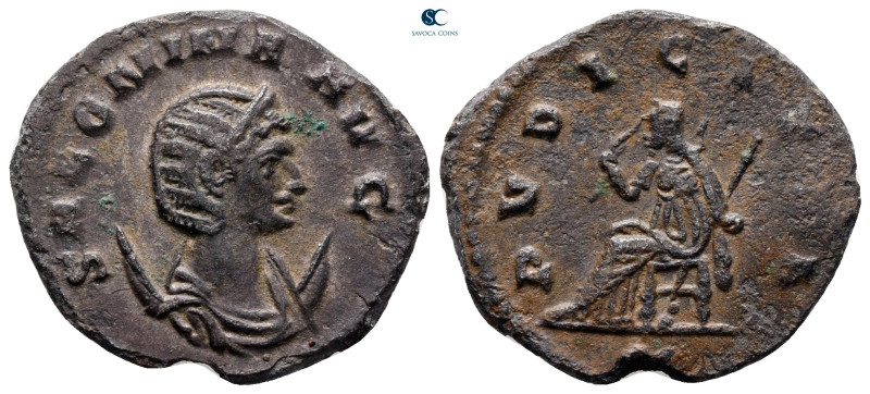 Salonina AD 254-268. Rome
Billon Antoninianus

22 mm, 2,64 g



very fine