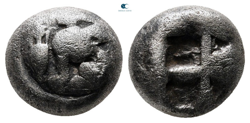 Islands off Ionia. Chios circa 435-380 BC. 
Tetrobol AR

11 mm, 2,49 g


...