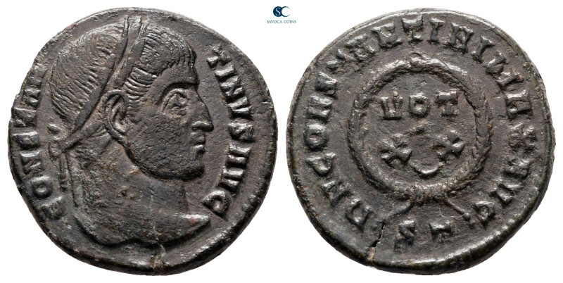 Constantine I the Great AD 306-337. Ticinum
Follis Æ

18 mm, 3,39 g



ve...