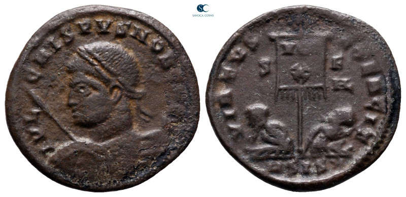 Crispus, as Caesar AD 316-326. Siscia
Follis Æ

20 mm, 1,73 g



very fin...