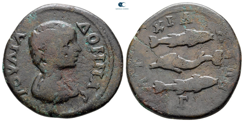 Thrace. Anchialos. Julia Domna. Augusta AD 193-217. 
Bronze Æ

26 mm, 7,71 g...