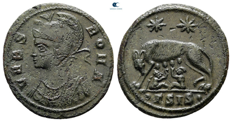 City Commemoratives AD 330-354. Siscia
Follis Æ

20 mm, 2,66 g



very fi...