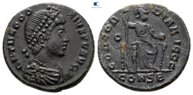 Theodosius I AD 379-395. Constantinople. Follis Æ