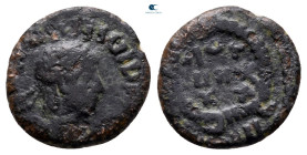 Theodosius I AD 379-395. Contemporary barbaric imitation. Follis Æ