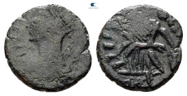 Theodosius I AD 379-395. Contemporary barbaric imitation. Nummus Æ