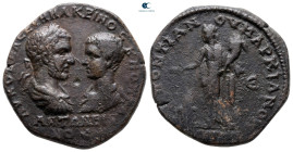 Moesia Inferior. Marcianopolis. Macrinus with Diadumenian as Caesar AD 217-218. Bronze Æ