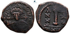 Justinian I AD 527-565. Theoupolis (Antioch). Decanummium Æ