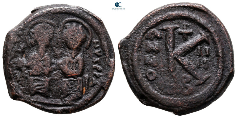 Justin II and Sophia AD 565-578. Constantinople
Half Follis or 20 Nummi Æ

23...