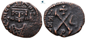 Tiberius II Constantine AD 578-582. Theoupolis (Antioch). Decanummium Æ