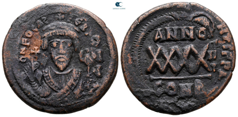 Phocas AD 602-610. Constantinople
Follis or 40 Nummi Æ

31 mm, 11,73 g


...