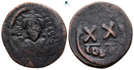 Phocas AD 602-610. Constantinople. Half Follis or 20 Nummi Æ