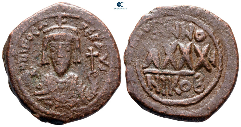 Phocas AD 602-610. Nikomedia
Follis or 40 Nummi Æ

30 mm, 10,82 g



very...