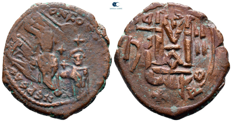 Heraclius with Heraclius Constantine AD 610-641. Nikomedia
Follis or 40 Nummi Æ...