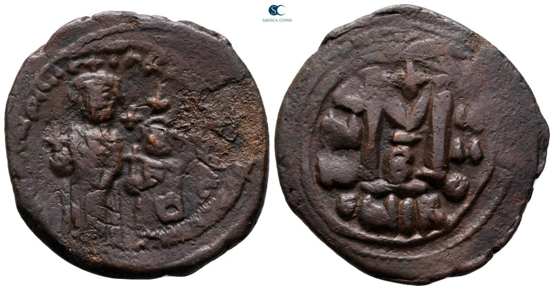 Heraclius with Heraclius Constantine AD 610-641. Nikomedia
Follis or 40 Nummi Æ...