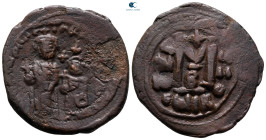 Heraclius with Heraclius Constantine AD 610-641. Nikomedia. Follis or 40 Nummi Æ