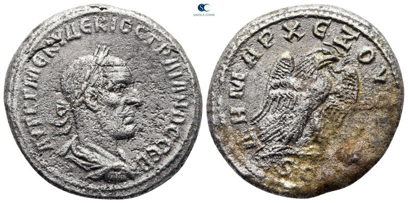 Seleucis and Pieria. Antioch. Trajan Decius AD 249-251. 
Billon-Tetradrachm

...