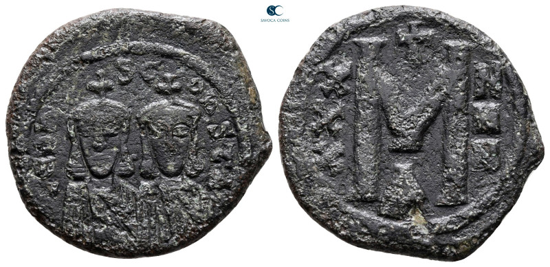 Leo III the "Isaurian", with Constantine V AD 717-741. Constantinople
Follis or...