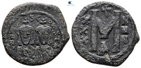 Leo III the "Isaurian", with Constantine V AD 717-741. Constantinople. Follis or 40 Nummi Æ