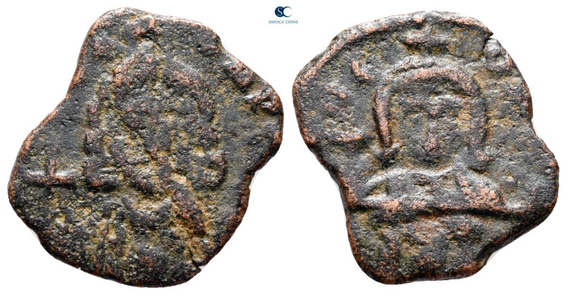 Leo III the "Isaurian", with Constantine V AD 717-741. Constantinople
Follis Æ...
