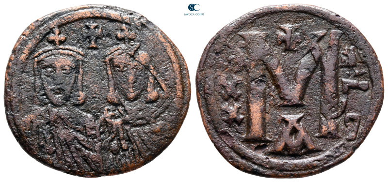 Nicephorus I, with Stauracius AD 802-811. Constantinople
Follis or 40 Nummi Æ
...