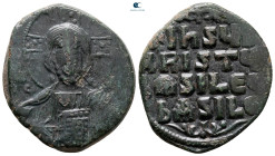 Attributed to Basil II and Constantine VIII AD 976-1028. Constantinople. Anonymous Follis Æ