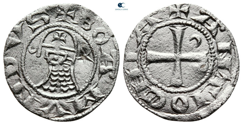 Principality of Antioch. Antioch. Bohemond III AD 1163-1201. 
Denier AR

17 m...