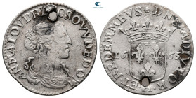 France. Dombes. Anna Maria Luisa d'Orléans AD 1627-1693. 1/12 Ecu