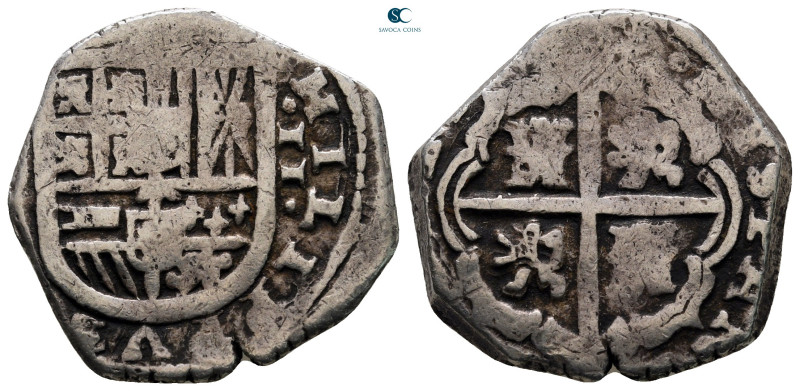 Spain. AD 1556-1665.
2 Reales AR

23 mm, 6,69 g



very fine