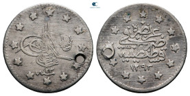 Turkey. Qustantînîya (Constantinople). Abdul Aziz AD 1866-1870. Kurush AR