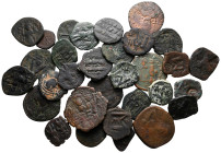 Lot of 31 byzantine bronze coins (with collectors tickets) / SOLD AS SEEN, NO RETURN!very fine
