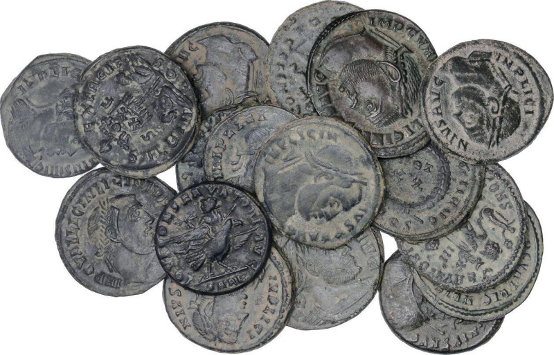 Lote 20 monedas Follis 19 mm. Acuñadas el 307-324 d.C. LICINIO. ALEJANDRIA a ROM...