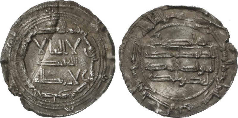 Dirham. 161H. ABDERRAHMÁN I. AL-ANDALUS. 2,48 grs. AR. (Grieta por alabeamiento)...