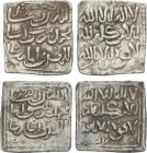 Lote 2 monedas Tipo Dirham. ANÓNIMAS en nombre de AL-MAHDÍ. FEZ. 1,47 y 1,53 grs. AR. MBC.