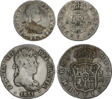 Lote 2 monedas 1/2 y 1 Real. 1831. SEVILLA. J.B. 1,43 y 2,93 grs. A EXAMINAR. AC-465, 680. MBC- a MBC.