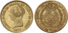 Doblón de 100 Reales. 1850. MADRID. C.L. 8,19 grs. AC-757. EBC.